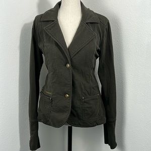 Tribal DeNime Denim Moto Button-up Jacket- Size Med